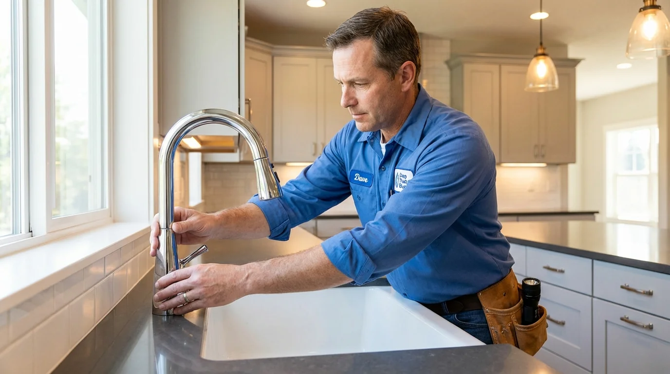 Kitchen faucet installation by Johns Plumbing LLC in Villa Park